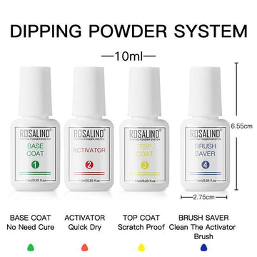 ROSALIND Dip Powder set Nail kit Glitter Holographic powder Nail Art Decorations For Natural Dry Nail Dust No Need Cured Lamp